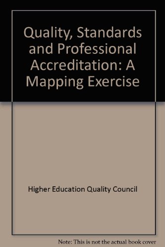 9781858243016: Quality, Standards and Professional Accreditation: A Mapping Exercise