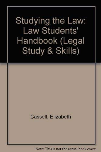 9781858360744: Studing The Law. The Law Student'S Handbook