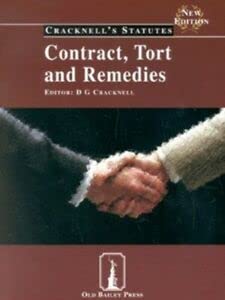 Beispielbild fr Contract, Tort and Remedies (Cracknell's Statutes S.) zum Verkauf von Goldstone Books