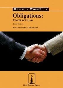 Beispielbild fr Obligations: Contract Law Revision Workbook (Old Bailey Press Revision Workbook S.) zum Verkauf von WorldofBooks