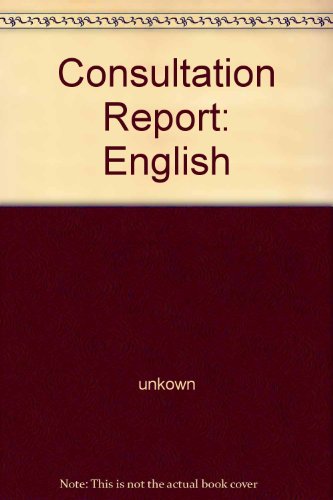 Stock image for Consultation Report: English for sale by Phatpocket Limited