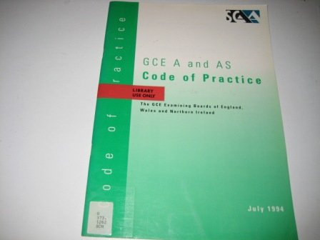 Stock image for Code of practice for GCE A and AS examination for sale by Phatpocket Limited