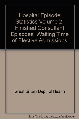 Beispielbild fr Hospital Episode Statistics Volume 2: Finished Consultant Episodes: Waiting Time of Elective Admissions zum Verkauf von Phatpocket Limited