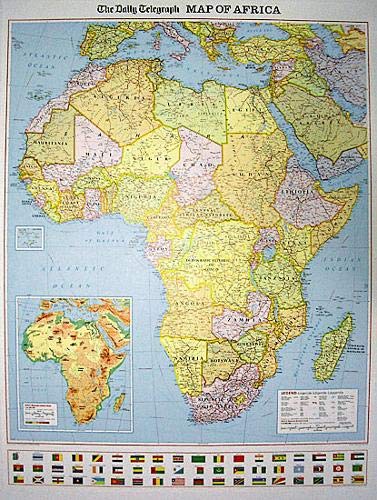 9781858792460: The "Daily Telegraph" Africa Political Wall Map: Including Its Countries Flags ("Daily Telegraph" S.)