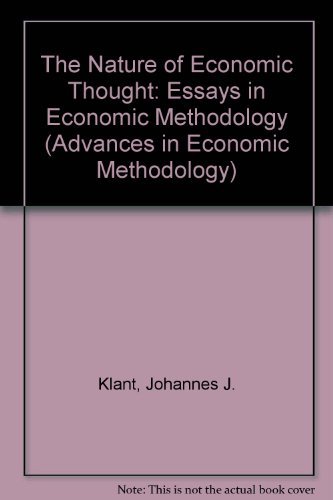 Imagen de archivo de The Nature of Economic Thought : Essays in Economic Methodology a la venta por Better World Books