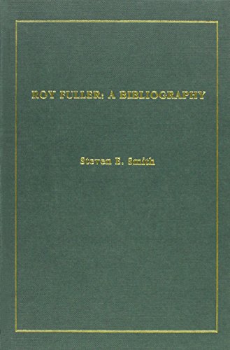 9781859281727: Roy Fuller: A Bibliography