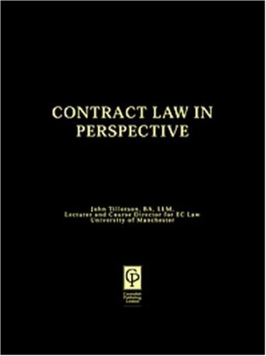 Beispielbild fr Contract Law in Perspective zum Verkauf von AwesomeBooks