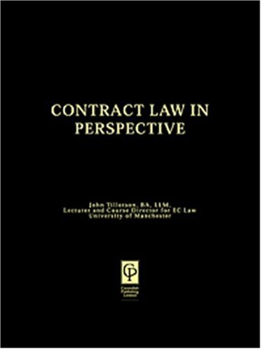 Imagen de archivo de Contract Law in Perspective a la venta por Goldstone Books