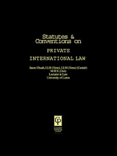 Imagen de archivo de Statutes & Conventions on Private International Law a la venta por Mispah books