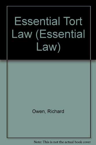 Imagen de archivo de Essential Tort Law (Essential Law) a la venta por Goldstone Books