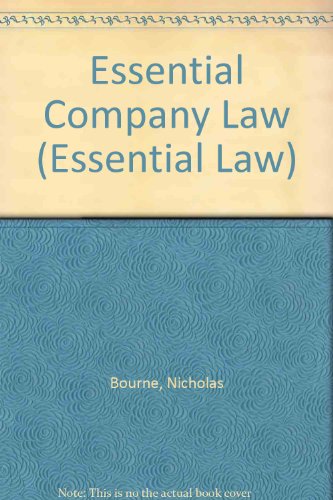 Imagen de archivo de Essential Company Law a la venta por WorldofBooks
