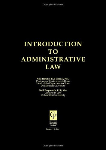 9781859411919: Introduction to Administrative Law