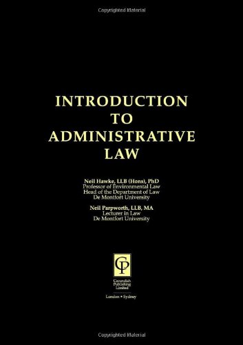 Introduction to Administrative Law (9781859411919) by Hawke, Neil; Parpworth, Neil
