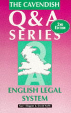 Imagen de archivo de English Legal System Q&A (Questions and Answers) a la venta por Wonder Book