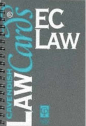 9781859413296: European Community Lawcards