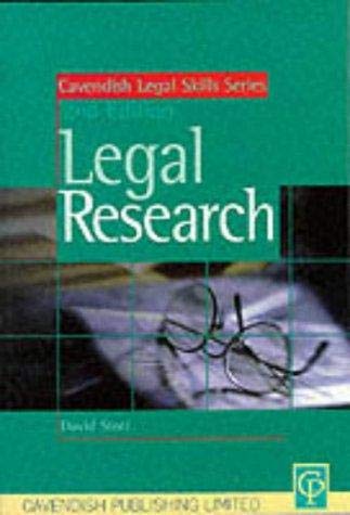 Imagen de archivo de Legal Research (Cavendish Legal Skills) a la venta por WorldofBooks