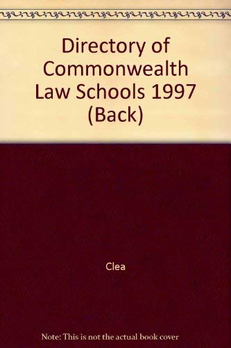 Directory of Commonwealth Law Schools (9781859413395) by Clea; Hatchard, John