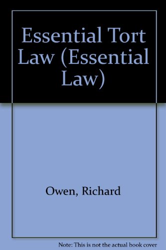 Beispielbild fr Essential Tort Law (Essential Law S.) zum Verkauf von AwesomeBooks