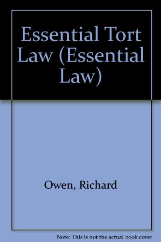 Stock image for Essential Tort Law (Essential Law S.) for sale by AwesomeBooks