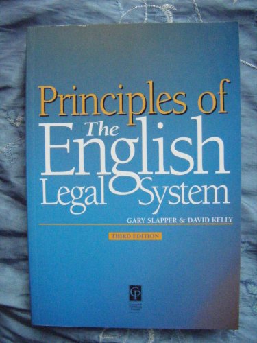 Stock image for English Legal System (Principles of Law) for sale by AwesomeBooks