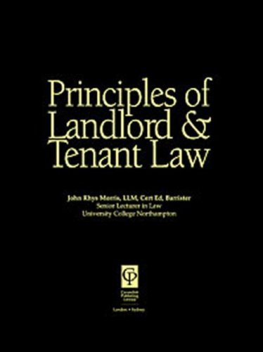 Principles of Landlord & Tenant (9781859413845) by Reece Morris, John; Morris, John Rhys; Dobson, Paul; Gravells, Nigel; Kenny, Phillip; Kidner, Richard