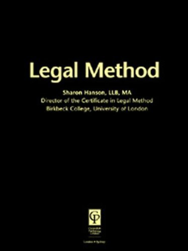 9781859414248: Legal Method