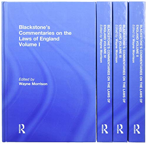 9781859414828: Blackstone's Commentaries on the Laws of England Volumes I-IV