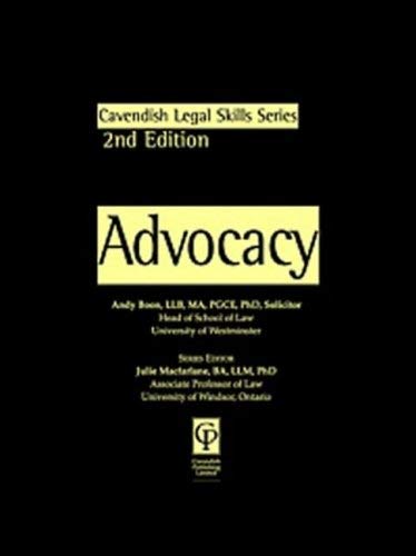 Stock image for Advocacy (Legal Skills) for sale by WorldofBooks