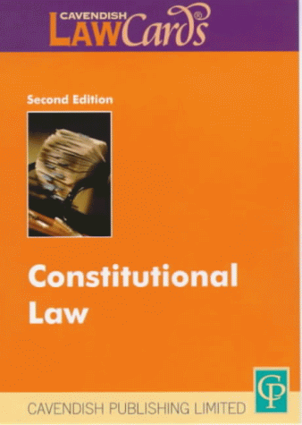 Imagen de archivo de Cavendish: Constitutional Lawcards a la venta por WeBuyBooks