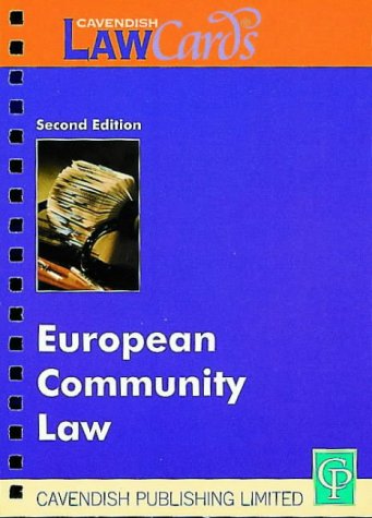 EC Law (Lawcards) (9781859415023) by Cavendish Publishing; Limited, Cavendish Publishing