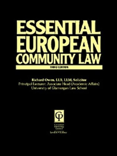 Imagen de archivo de Essential European Community Law (Essential Law Series) a la venta por AwesomeBooks