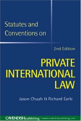 Beispielbild fr Statutes and Conventions on Private International Law zum Verkauf von Anybook.com