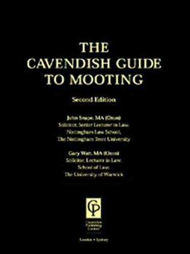 Imagen de archivo de Cavendish Guide To Mooting a la venta por Goldstone Books