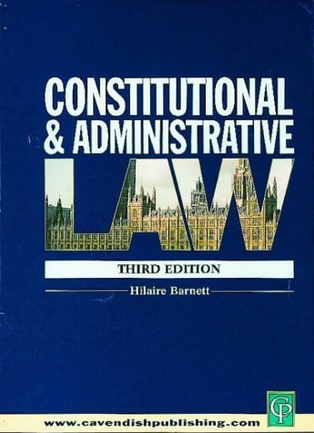 9781859415528: Constitutional and Administrative Law