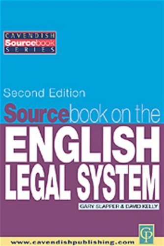 Stock image for Sourcebook on English Legal System for sale by ThriftBooks-Dallas