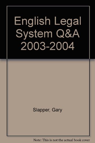 Stock image for English Legal System Q&A 2003-2004 (Questions and Answers) for sale by Goldstone Books