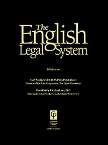 Stock image for The English legal system. 5th edition. for sale by Kloof Booksellers & Scientia Verlag