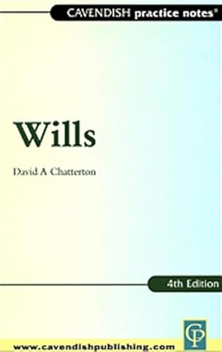 Beispielbild fr Practice Notes on Wills zum Verkauf von WorldofBooks