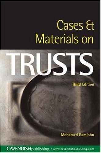 9781859417447: Cases and Materials on Trusts