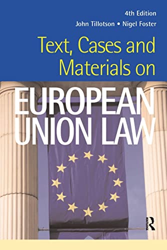 Beispielbild fr Text, Cases and Materials on European Union Law zum Verkauf von WorldofBooks