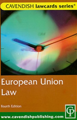 Imagen de archivo de Cavendish: European Union Lawcards 4/e a la venta por WorldofBooks