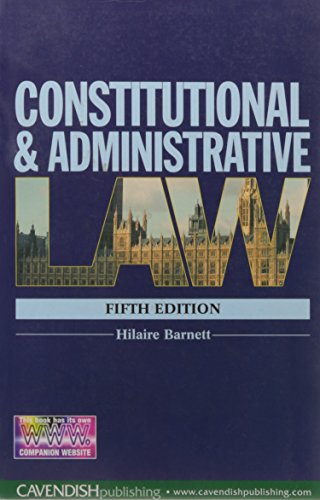 9781859419274: Constitutional & Administrative Law