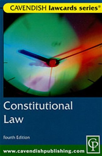 9781859419410: Cavendish: Constitutional Lawcards 4/e