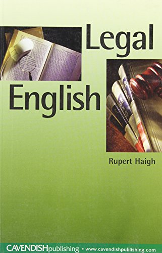 Imagen de archivo de Legal English a la venta por Better World Books Ltd