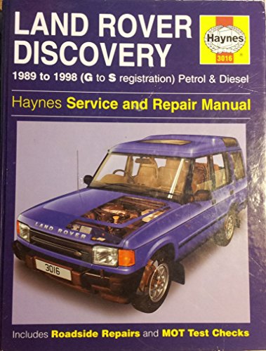 Land Rover Discovery : Haynes Service And Repair Manual 1989 to 1998 (G to S registration). Petro...