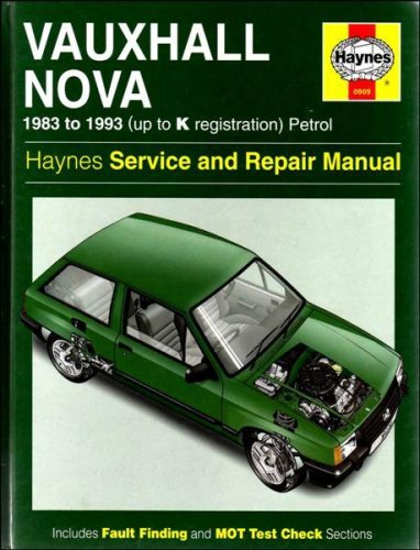 Stock image for Vauxhall Nova Service and Repair Manual (Haynes Service and Repair Manuals) for sale by WorldofBooks