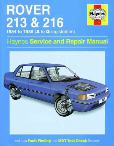 Stock image for Rover 213 and 216 1984-89 Service and Repair Manual: 1116 (Haynes Service and Repair Manuals) for sale by WorldofBooks
