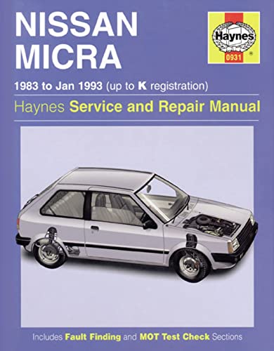 Beispielbild fr Nissan Micra (83 - Jan 93) Haynes Repair Manual zum Verkauf von WorldofBooks