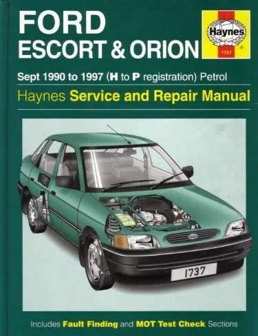 Beispielbild fr Ford Escort and Orion 1990-97 (H to P registration) Petrol Service Manual (Haynes Service and Repair Manual Series) zum Verkauf von WorldofBooks