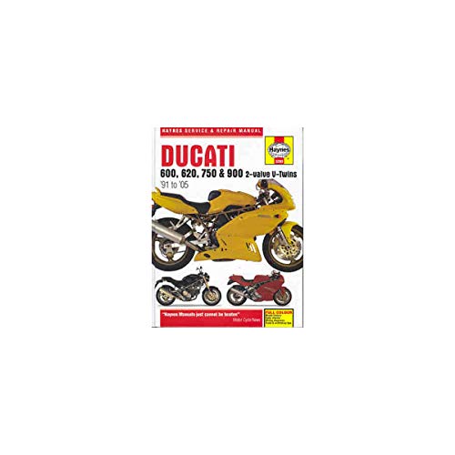 9781859602904: Haynes Ducati 600, 750 and 900 2-Valve V-Twins Service and Repair Manual: 600Ss Supersport. 583Cc. March 1994 On, M600 Monster. 583Cc. March 1994 ... 1991 On, M750 Monster 748Cc. November 1995
